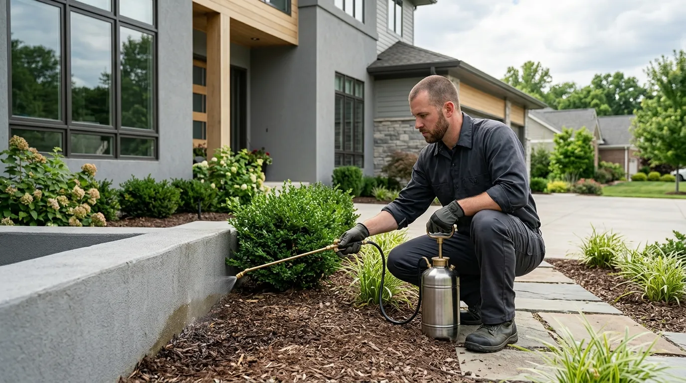 Perimeter pest treatment targeting structural carpenter ant colonies in Darmstadt
